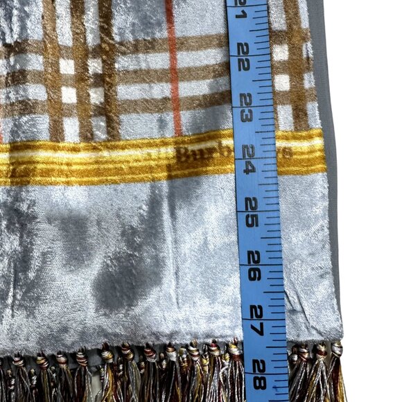 Burberry Blue and Brown Plaid Scarf - Picture 8 of 8